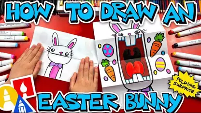 آموزش نقاشی به کودکان - خرگوش عید پاک با رنگ آمیزی