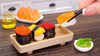 آشپزی مینیاتوری - سوشی مینیاتوری خوشمزه در یک نگاه