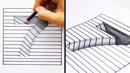 ترفندهای ساده برای کشیدن نقاشی های سه بعدی به همراه اموزش