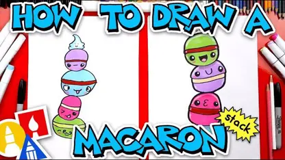 آموزش نقاشی کودکان "شیرینی ماکارون" در چند دقیقه
