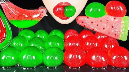 فود اسمر ابی - توپهای قرمز و سبز و دسر هندوانه ای