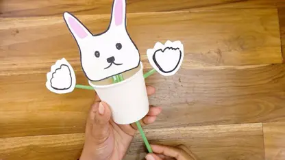 آموزش کاردستی با کاغذ برای کودکان - خرگوش پرنده