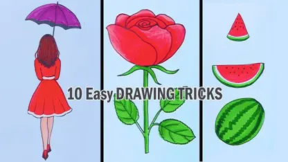 آموزش نقاشی برای مبتدیان - 10 ترفند و ایده آسان طراحی