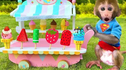 برنامه کودک بچه میمون - خوردن بستنی هندوانه
