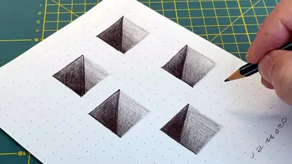 آموزش نقاشی سه بعدی برای مبتدیان - کشیدن سوراخ در کاغذ