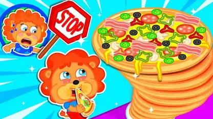 کارتون خانواده شیر این داستان - غذاهای سالم با پیتزا تاور