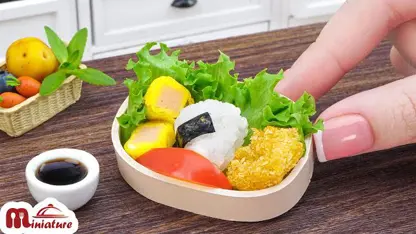 آشپزی مینیاتوری - جعبه نهار بنتو ژاپنی برای سرگرمی