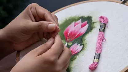آموزش گلدوزی - نقاشی پارچه روی لباس برای سرگرمی