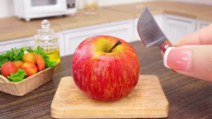 آشپزی مینیاتوری - سیب کرامبل در یک نگاه
