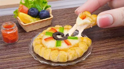ترفند آشپزی مینیاتوری - طرز تهیه پیتزا تیکا مرغ