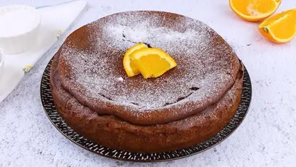 کیک خامه ای پرتقالی و شکلاتی برای مهمانی