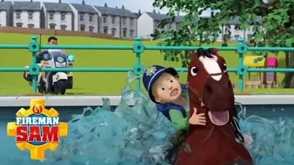 کارتون سام آتش نشان این داستان - اسب گرفتار در آب!