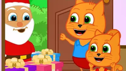کارتون خانواده گربه با داستان - بابانوئل و هدیه ها