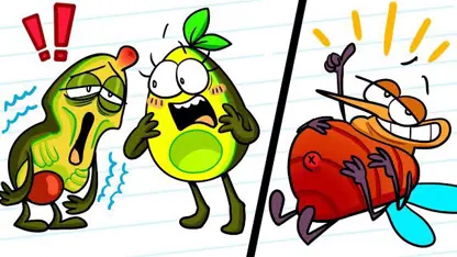 کارتون خانواده آووکادو این داستان - پشه در خانه سبزیجات!