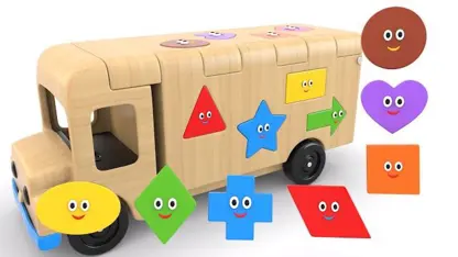 آموزش اشکال هندسی به کودکان - اسباب بازی کامیونی