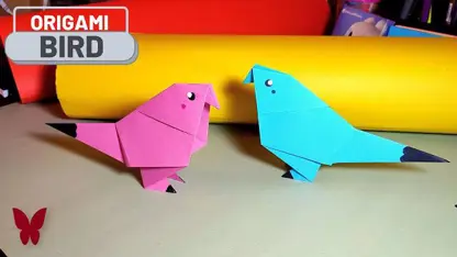 آموزش اوریگامی - تهیه پرنده های رنگی