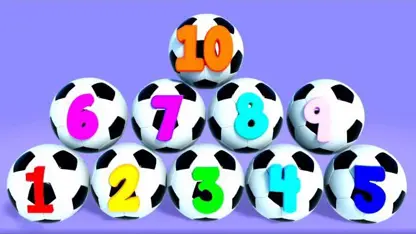 آموزش اعداد به کودکان با توپ های فوتبال در چند دقیقه