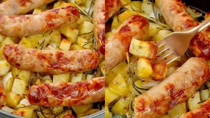 طرز تهیه خوراک سوسیس و سیب زمینی یک شام سریع