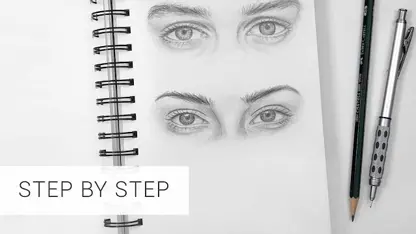 آموزش نقاشی - نقاشی دو چشم زن در یک نگاه