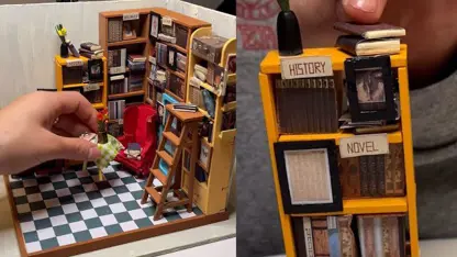 ترفندهای خلاقانه - ساخت کتابخانه مینیاتوری در خانه
