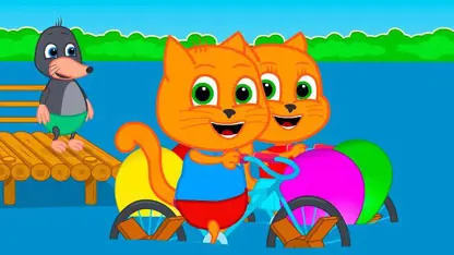 کارتون خانواده گربه این داستان - دوچرخه شناور