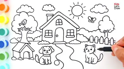 کودکان یک خانه روستایی در یک نگاه