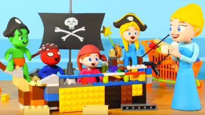 کارتون خمیری با داستان - ساخت قایق دزدان دریایی با لگو