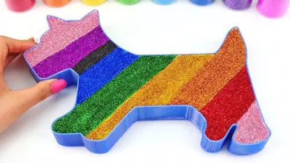ترفند های بازی با اسلایم ساخت سگ رنگین کمانی