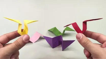 آموزش اوریگامی - نحوه ساخت خفاش فلپ برای کودکان