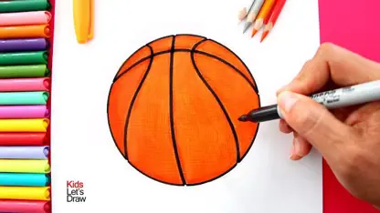 نقاشی کودکانه - توپ بسکتبال برای کودکان