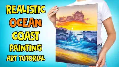 آموزش نقاشی واقعی ساحل اقیانوس در یک نگاه