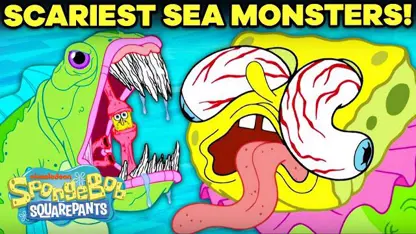 کارتون باب اسفنجی با داستان - ترسناک ترین هیولاهای دریایی