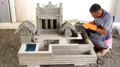کلیپ ساخت مدل مینیاتوری خانه رویایی با سیمان
