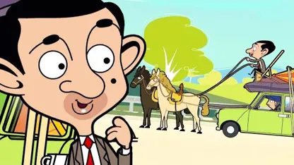 کارتون خنده دار مستربین این داستان " ماشین و اسب"