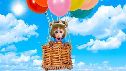 برنامه کودک بچه میمون - بادکنک رنگین کمانی برای سرگرمی