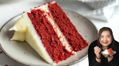 طرز تهیه کیک قرمز مخملی با پنیر خامه ای در یک نگاه