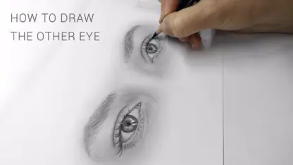آموزش طراحی با مداد برای مبتدیان - دو چشم شبیه به هم