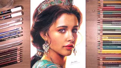 اموزش طراحی چهره " پرنسس جاسمین در فیلم علاالدین"