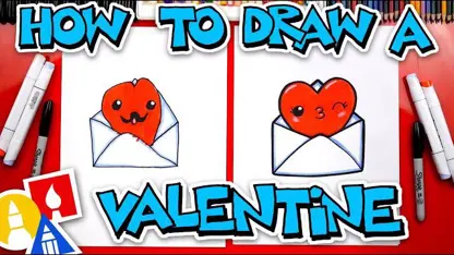 آموزش نقاشی کودکان "قلب و پاکت نامه" در چند دقیقه