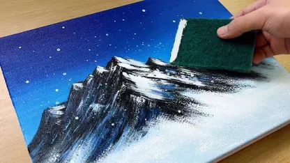 آموزش نقاشی برای مبتدیان - نحوه کشیدن کوه های برفی