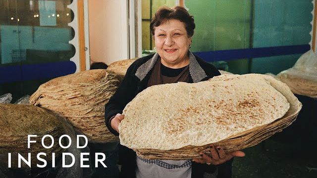 طریقه پخت نان سنتی لواش در ارمنستان