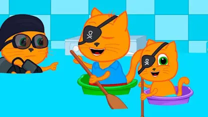 کارتون خانواده گربه این داستان - دزدان دریایی در حمام