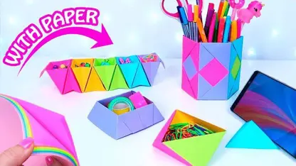 5 ترفند کاردستی با کاغذ های رنگی برای میز تحریر