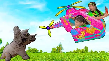 سرگرمی های کودکانه این داستان - بازی با دایناسور ها