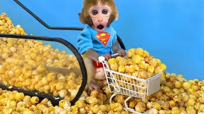 برنامه کودک بچه میمون - خرید پاپ کورن برای سرگرمی