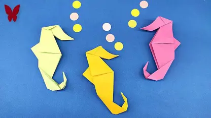 آموزش اوریگامی - اسب دریایی رنگی در یک نگاه