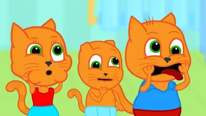 کارتون خانواده گربه با داستان - شکلک های خنده دار