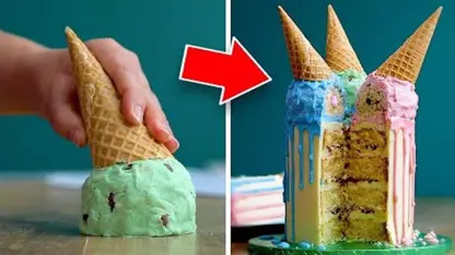 ترفند و طرز تهیه کیک بستنی سه لایه ای در چند دقیقه