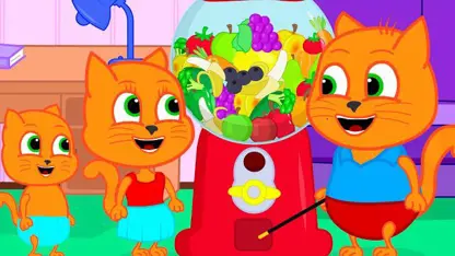 کارتون خانواده گربه با داستان - میوه در ماشین گومبال