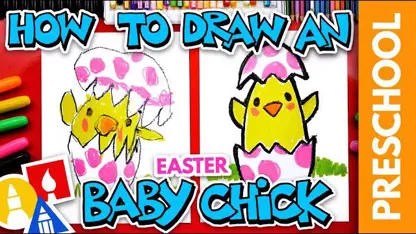 آموزش نقاشی به کودکان - یک مرغ عید پاک با رنگ آمیزی